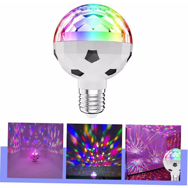 Fodboldscener Lys E26/ E27 Pære Disco Party Dekorationer Farverige Strobe Lys
