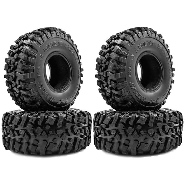 4 stk 120MM 1.9 Gummi Stein Dekk Hjul Dekk for 1/10 RC Crawler Axial SCX10 90046 AXI03007 TRX4 D90