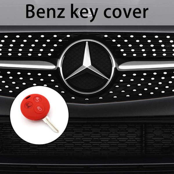 1 kpl Silikonikuori Suojaava Kotelopidike Nahka Takki Yhteensopiva BENZ SMART Painike Kaukosäätimen Avaimenperän kanssa