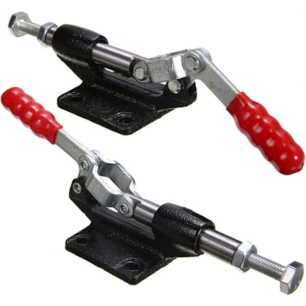 Spännklamrar, 2 stycken Håll Push Pull Action Handverktyg Spännhandtag Snabbkoppling Manuell Klämma Spärr Horisontell Spakklämma Snabbkopplingsskena (2