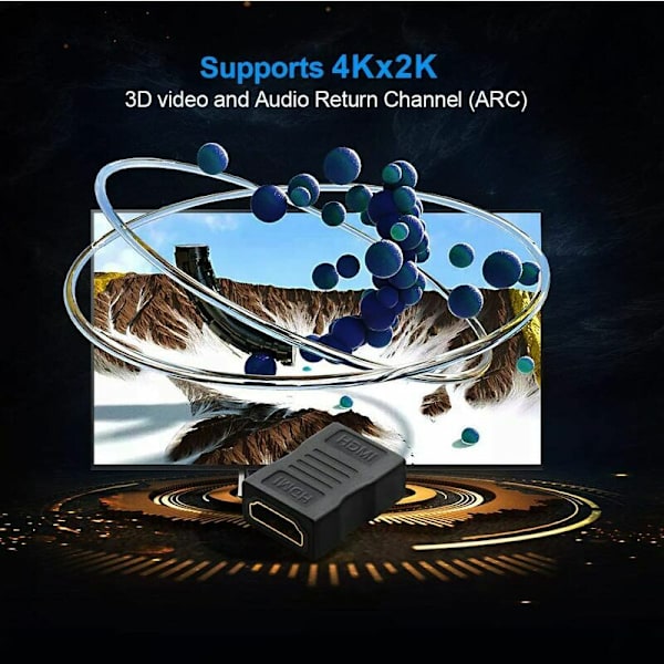 2-pack HDMI Honkontakt - Hög Hastighet HDMI Adapter 4K & 3D Förlängare