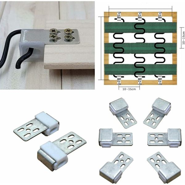 30 st metallklämmor för soffa, 5-håls möbelklämmor, reservdelar för stoppade möbler, reservdelar för soffa