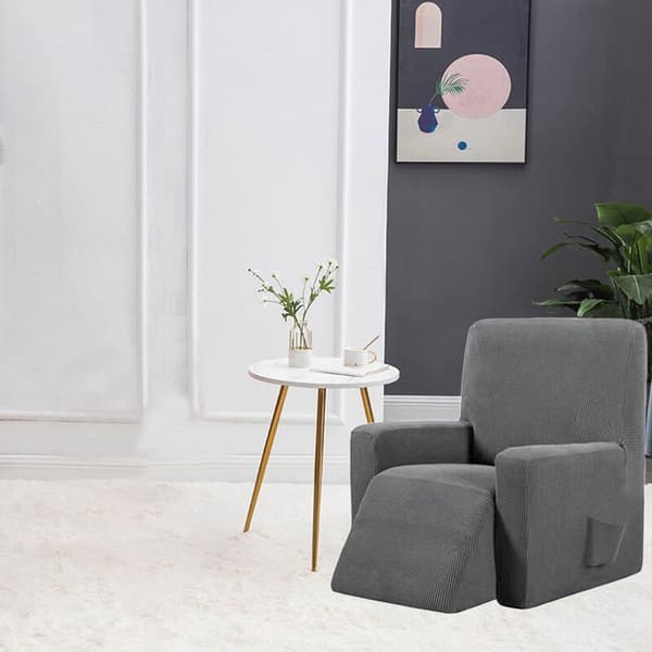 Vanntett elastisk lenestoltrekk Massasje All-Sofa Sofaovertrekk for rygglenestol Sofa Mørkegrå