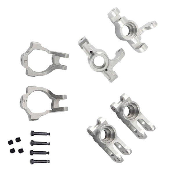 6 st metallspindel och bakre navfäste för Lasernut U4 Tenacity TT//DB Pro 1/10 RC bil uppgraderingsdelar