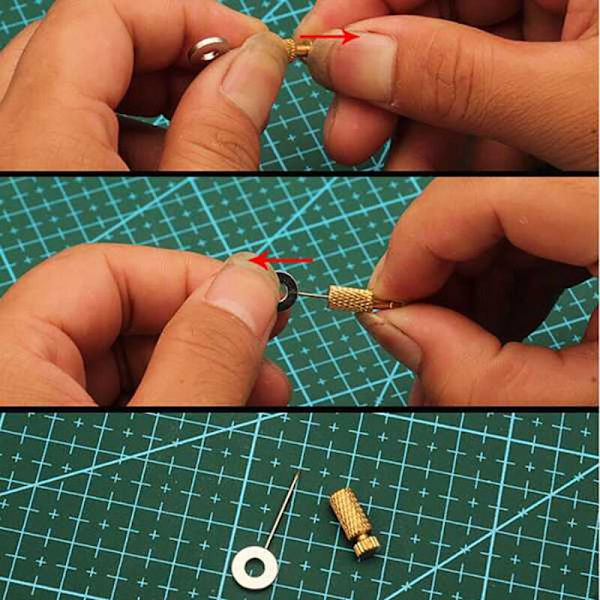 6 st DIY Hantverk i Läder Verktyg Sömnadsnål Fixeringsverktyg Läder Fast Glest Stygn Låsning 0-6 mm