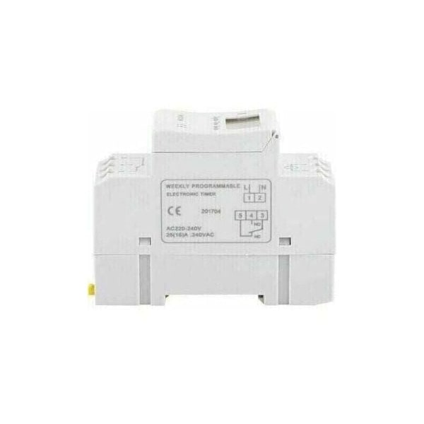 Digitaalinen ajastin, 1 kpl LCD-näyttö Viikoittain ohjelmoitava elektroninen relekytkin 16on & 16off ajastin (220V)