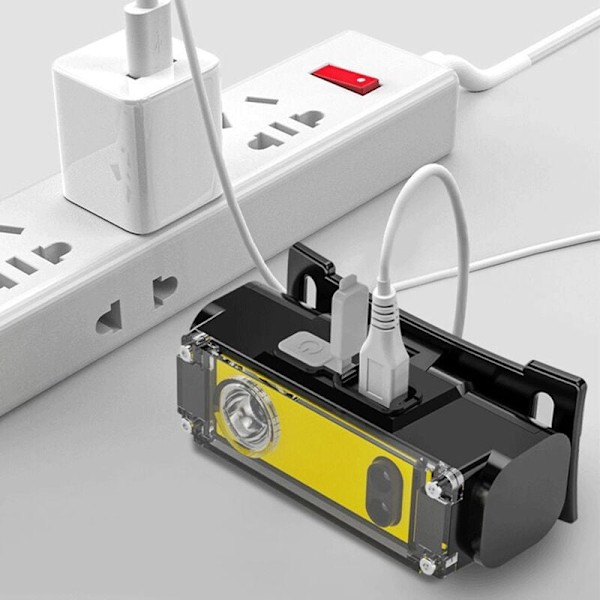 Fiske Camping Turisme Lanterne LED USB Oppladbar Vanntett Hodelykter, A