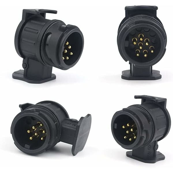 13/7 Adapter Trailer Stik 13-polet til 7-polet Biltræk Stikforbindelse til Traktor, Campingvogn, Cykelholder