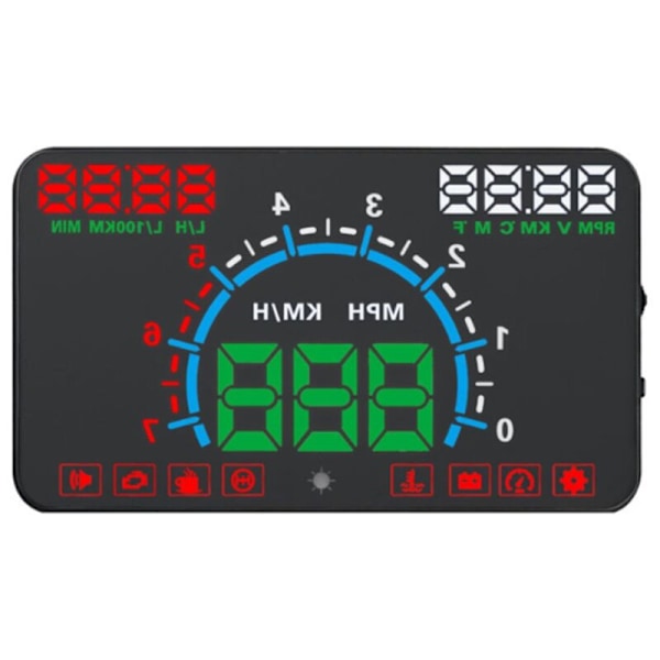 E350 Bilmonitor HUD Head Up Display Plug and Play Overspeed Alarm Drivstofforbruk Display Hud Projektor
