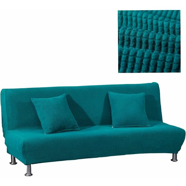Click Clack Canape Lit Överdrag Armlös Soffa Överdrag Halkskydd Stretch Soffa Säng Överdrag 3 Sits Futon Överdrag HIASDFLS