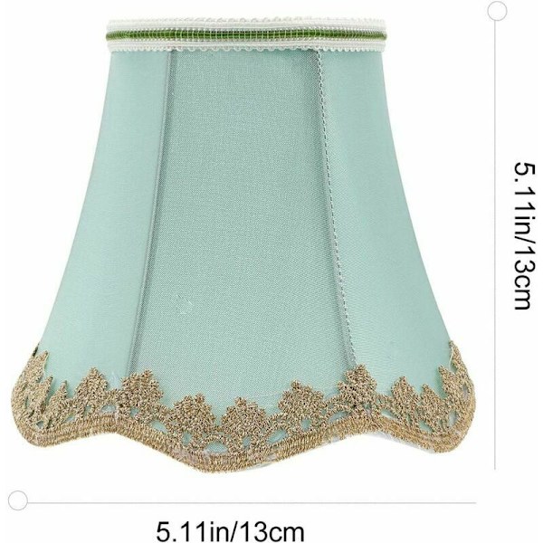 Lampe Skærm Klips på Pære, Tønde Stof Lampeklokke, Bordlampe Skærm Beskytter, Lysekrone, Vægslampe, Lyspære, Gulvlampe (Grøn)