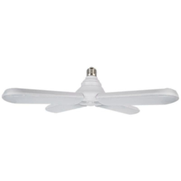 Foldbar Fanblad 4 stk E27 LED Pærelys Hvid 6500K Lampe 60W til Indendørs Loftlys 96-265V SMD2835 E26