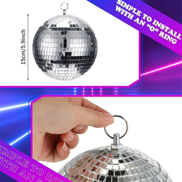 Discokula Dekoration med Ljus och Batteridriven Discokula, Julparty, DJ Klubb Partytillbehör