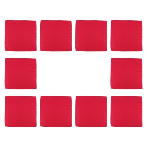 10 stk 48X48Cm Polyester Servietter for Restaurant Bryllup Middag, Stor Rød