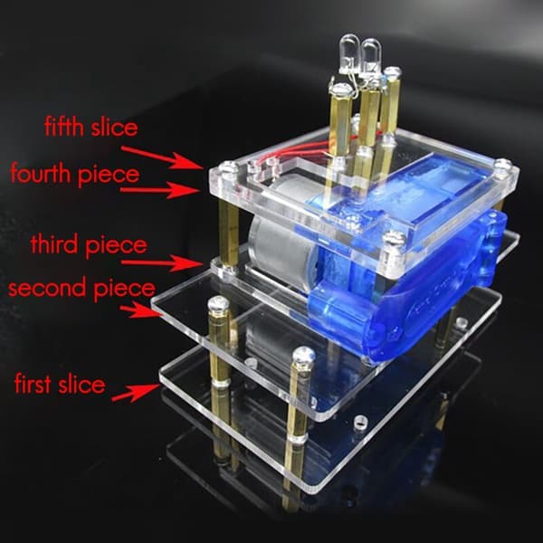 Lille DIY Miniature Håndsving Generator Eksperiment Nødstrømsforsyning