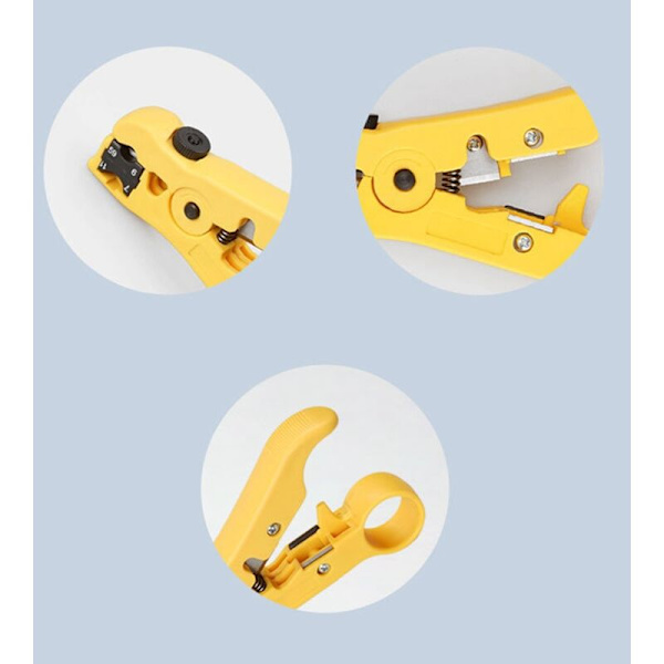 EZ Cat7 RJ45 Crimper Kit Nettverksverktøy Tang med Cat6 RJ45-kontakt og RJ45-hette for RJ12 Cat5 Cat6 8P Crimper