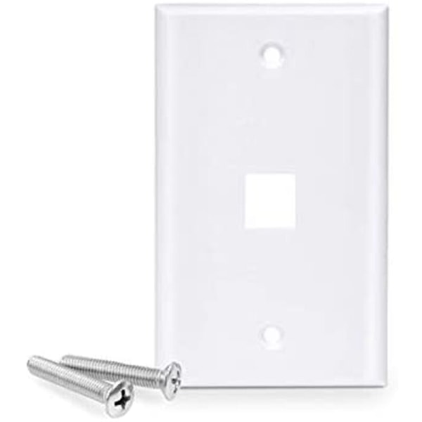 Keystone Gang Väggplatta - Standardstorlek (25-pack, 1 Port), Vit