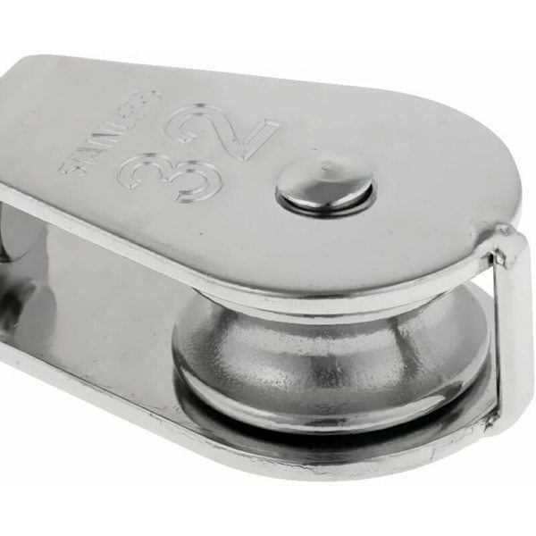 Heavy Duty Enkelt Blok Remskive med Svingbar Rustfrit Stål Remskive Blok Maks Belastning 35-1000 kg – M32 <p>Enkelt blok remskive lavet af 304 rustfrit