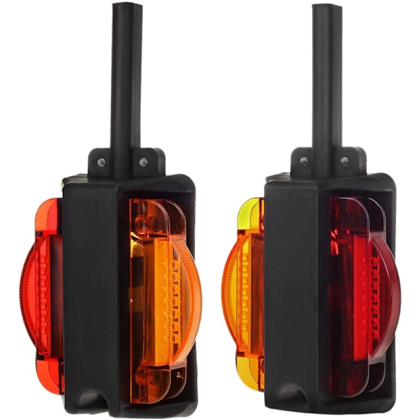 1 Pair 4 Inch LED Trailer Light Truck Clearance Signal Light Warning Light Left & Right