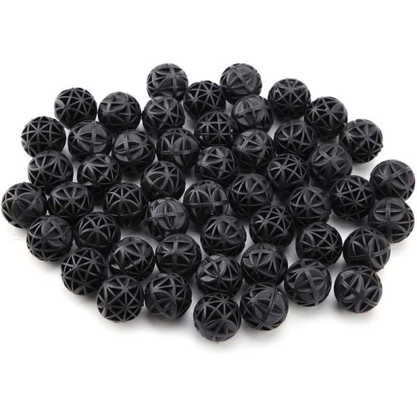 50 st Bio Porös Filter Biokemisk Bollfilter Media Vattenfilter Material med Bomull för Fisk Tank Damm Akvarium Vattenfall Fontän(26mm)