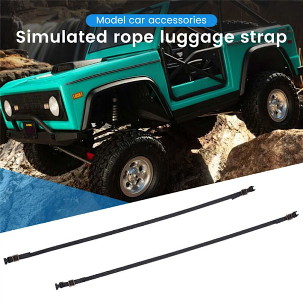 5 kpl RC-auton kattotelineen tavaratilan köysi koristehihna 1/10 RC-ryömintäautoon AXIAL SCX10 TRX4 D90 CC01, musta