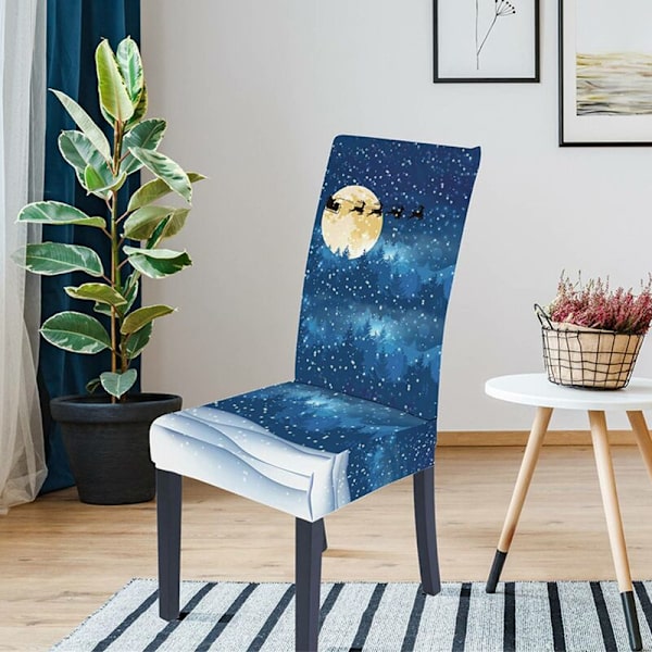 Ruokailutuolin päällinen joustavalla painatuksella, moderni irrotettava likaa hylkivä keittiöistuimen päällinen, joustava tuolinpäällinen, C