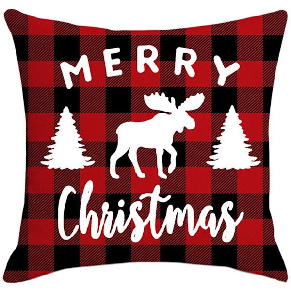 Juleputetrekk Kvadratisk Pyntetrekk Pudetrekk til Sofa Bil 45X45cm