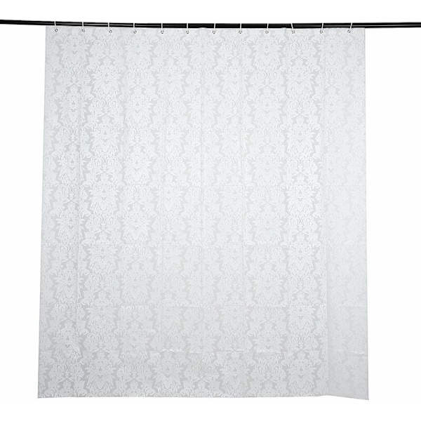 Blomsterbruseforhæng 200X200Cm Damask Peva Tykke Badeforhæng Vandtæt Skimmelsikkert Badeforhæng med Kroge