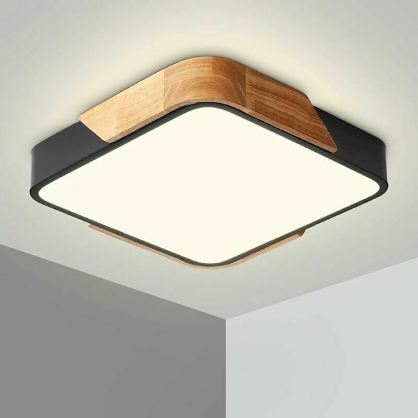 Taklampe LED Taklampe 24W Taklampe med Fjernkontroll Justerbar Lysstyrke Baderom Armatur Firkant Ultra Tynn Moderne for Hjem