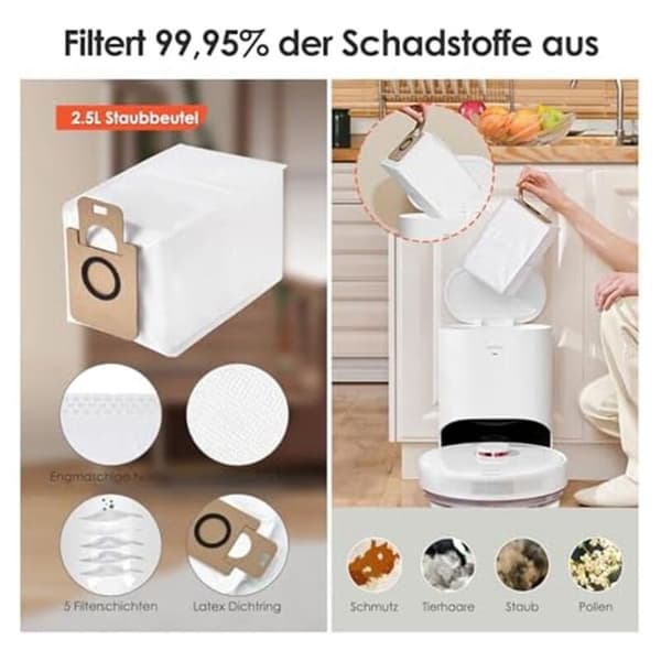 Tilbehørssæt til D10 Plus, Z10 Pro, L10 Plus, Hovedbørste, Robotstøvsuger Reservedele