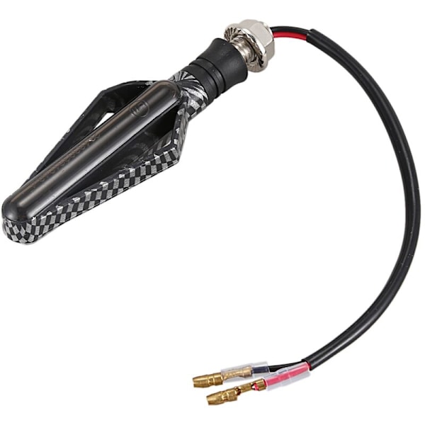 2 deler 24 LED motorsykkel blinklys indikator for tåkelys bakbremselys streamer gult blinkende