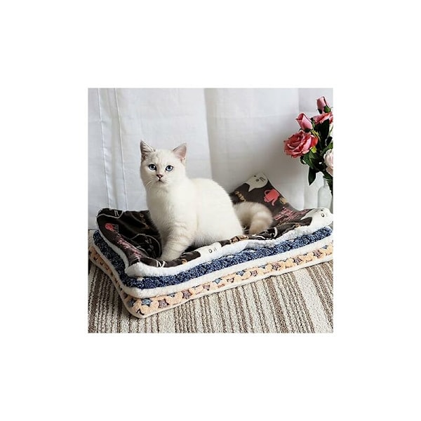 Dækken til kæledyr, Premium Fluffy Flannel pude, blød varm måtte til mellemstore og store hunde og katte, Yellow Star Pets