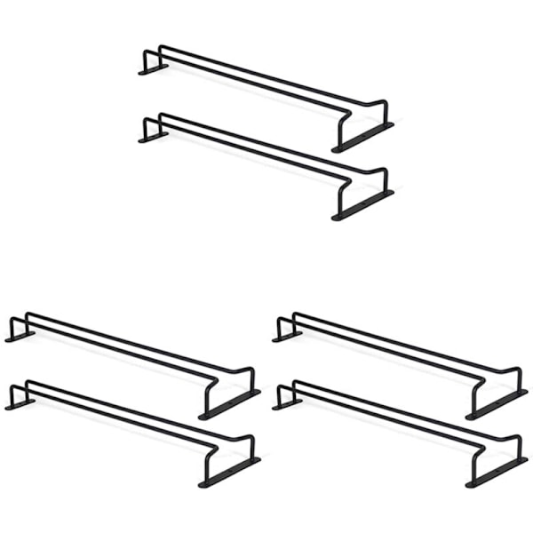 Stor oppbevaringsstativ for vinglass under skap, bar, kjøkken, jern, svart, 17 tommer, sett med 6