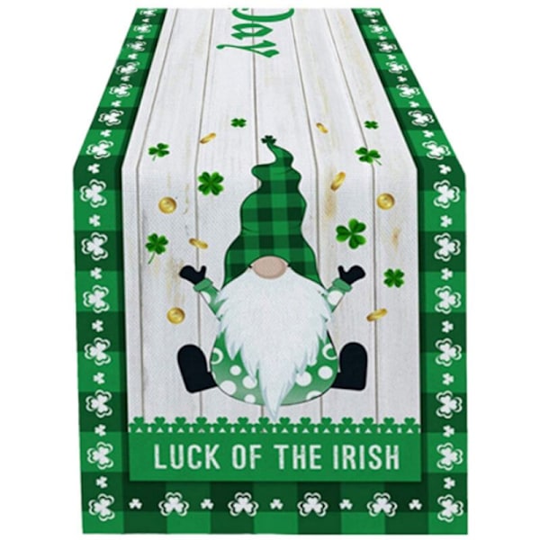 St. Patrick's Day Tryckt Bord Grönt Klöverbord för Saint Patricks Day Högtidsfester Dekor Stor