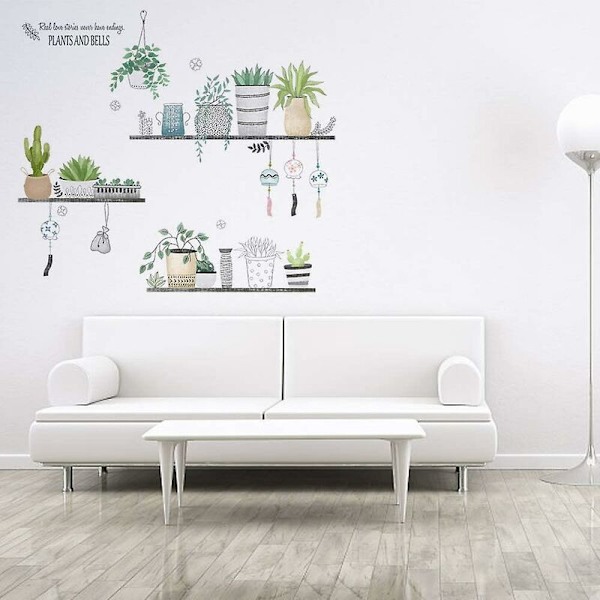 Färsk växt tapet självhäftande sovrum väggdekaler varm barnkammare layout väggdekaler dekoration-Sunny