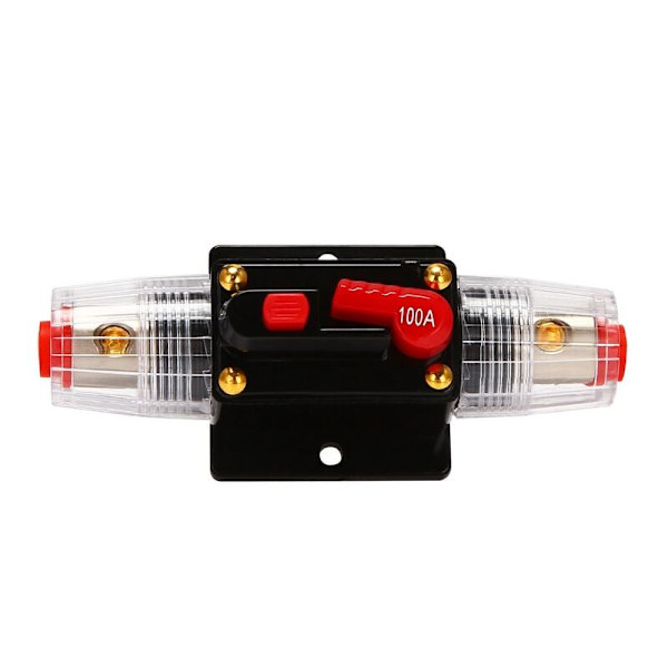 12V-24V automatisk afbryder, 100A manuel nulstilling afbryder til bilstereosikring