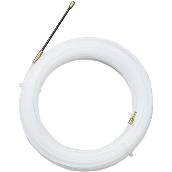 Elektrisk kabeldragare nylonnål med flexibelt styrhjul, dragögla hjälper till att dra kablar, tomma ledningar Ø4 mm, 30m transparent