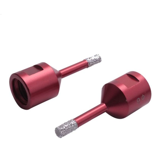 2 stk. Dia 6 mm M14 Vakuumlødet Diamantkernebor Bits Tør Boring Hul Sav Bor Bits Marmor Flise Bor Bit