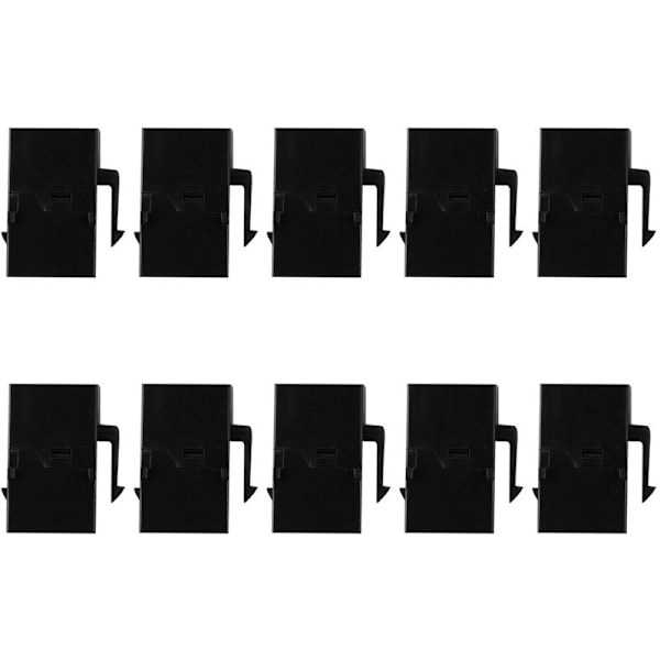 10 stk. RJ45-stik Cat6-konnektorstik, forlængerkobling, Ethernet-netværk, LAN 6-koblingsadapter, sort