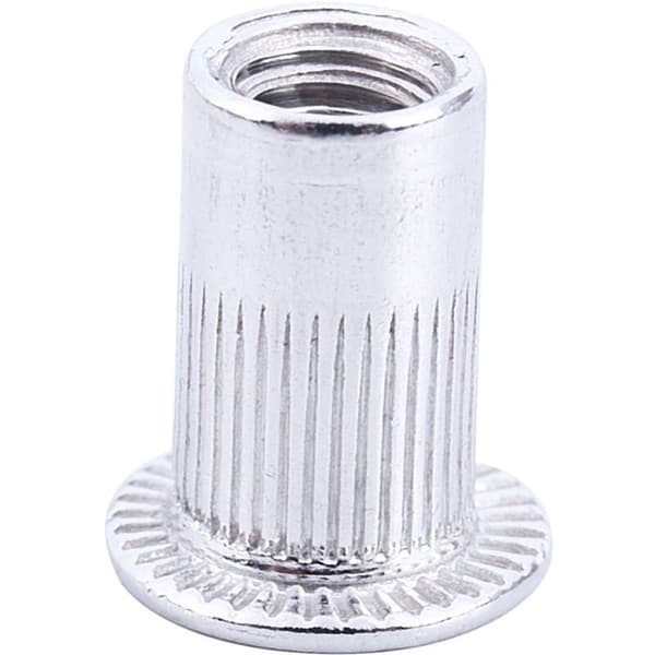 100 st Cylindriska Muttrar Vertikala Ränder Aluminium Nitar