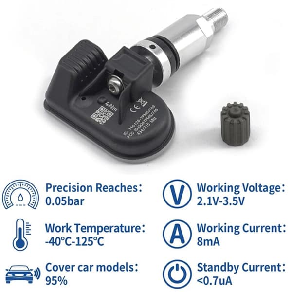 Dekksensor for dekktrykkontrollsystem TPMS-sensor for A3 A4 A5 CC 1K0907253E 1K0907255C 1K0907253D,B