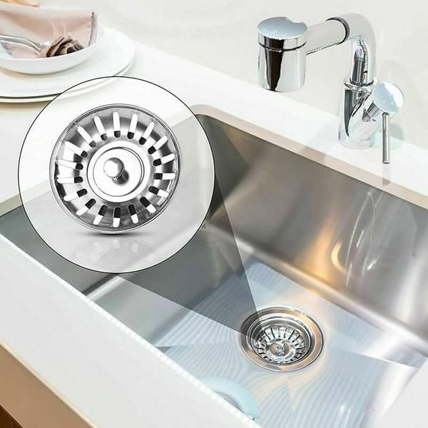 2 køkkenvaskfiltre 79mm Universal rustfrit stål vaskpropper (sæt med 2)，Fonepro, Sunny