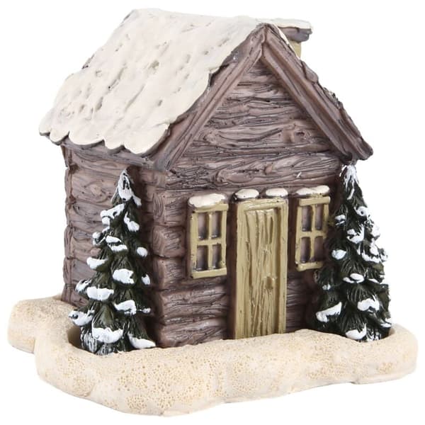 Log Cabin Snowy Winter Røgelse Kegle Brænder, Julehytte Røgelse Brænder, Log Cabin Røgelse Brænder, Værelse Røgelse