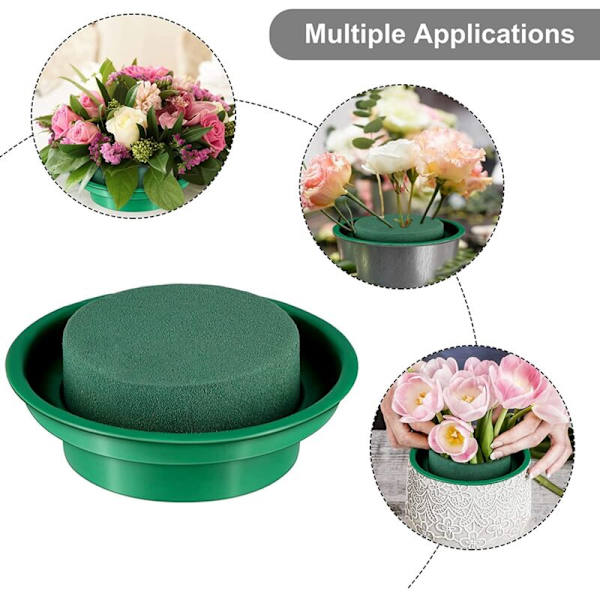 16 Pack Blomsterfoamrundlar i DIY Blomsterarrangemangssats Runda Våta Kuddar för Konstgjorda Blommor