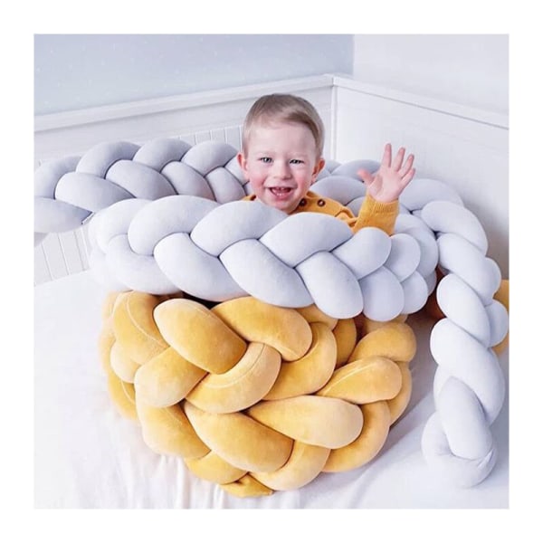 3M flettet seng kofanger farve af gul Baby seng kofanger
