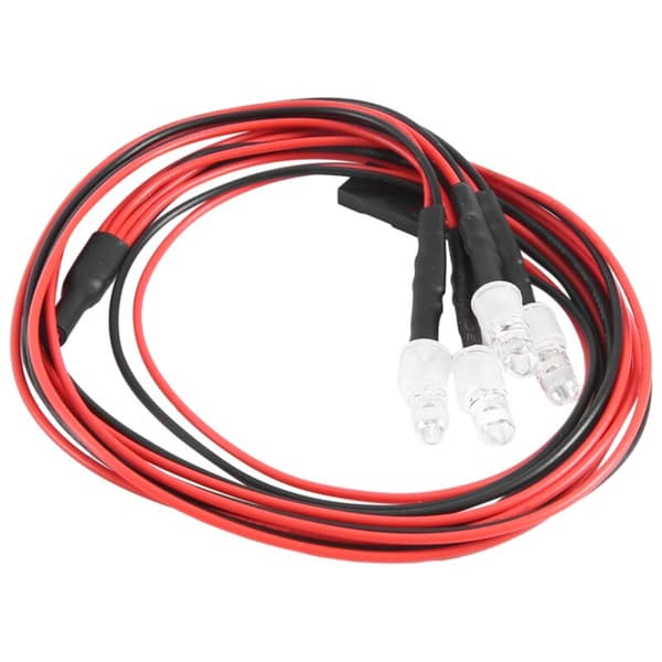 5 stk. 4LED 5mm forlygter RC tilbehør LED-lys til 1/10 driftmodelbil, blå og grøn
