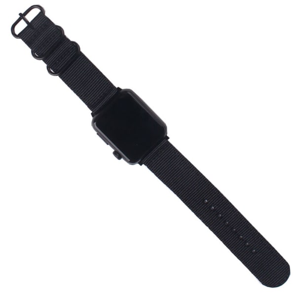 24 mm universal skudsikker rem, lærredsvævet løkkeudskiftningsrem Armbånd Spænde Fastgørelse Justerbar lukning Til Smart Watch Sports Fitness Tra