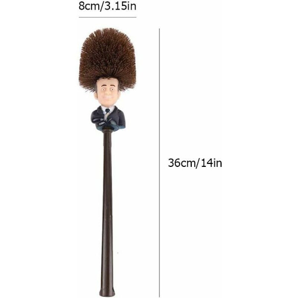 Macron Mjuk Borst Toalettborste för Djuprengöring Badrum, Plast, Pinsel, 36 8cm/14.17 3.14inch