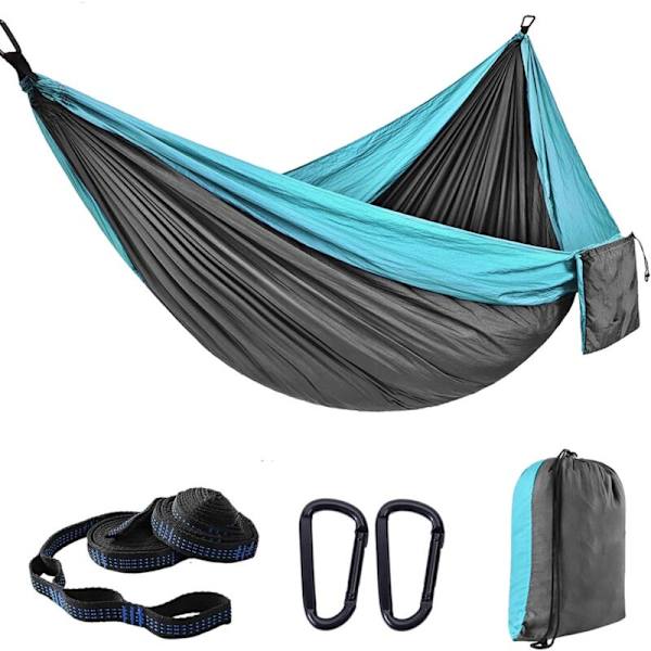 Ultralevy Ulkoilma-Hampukki Matkalle Kaksinkertainen Kestävä Paratiisi Nylon Maksimi Kuormitus 300KG 270x140cm 2 Karabiinia 2 Hihnaa Leirintä Hampukki Vaellus