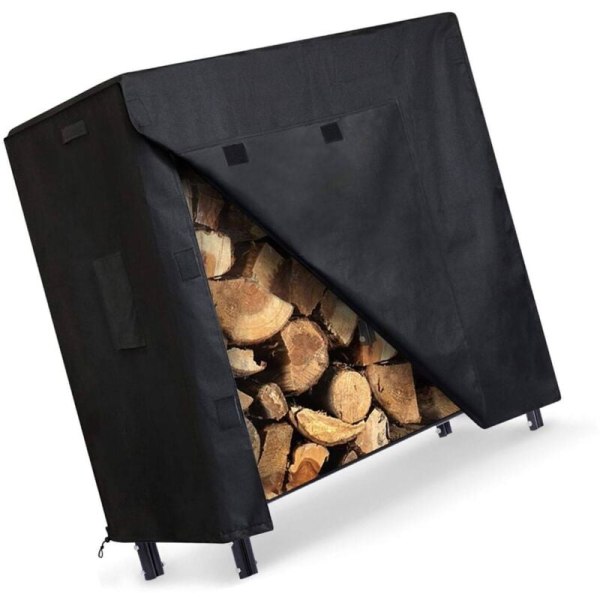 4FT Firewood Rack Outdoor with Cover, Includes Thickened & Widened Rungs, Heavy Duty Log Rack Wood Holder, Easy to Assemble，48x24x42inch